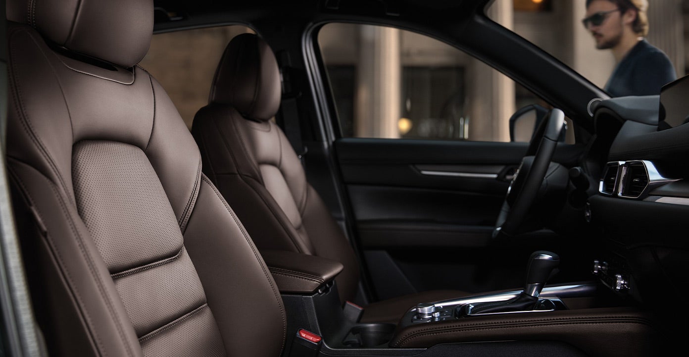 Front Interior of 2020 Mazda CX-5 with leather seats | Open Road Mazda East Brunswick in East Brunswick, NJ