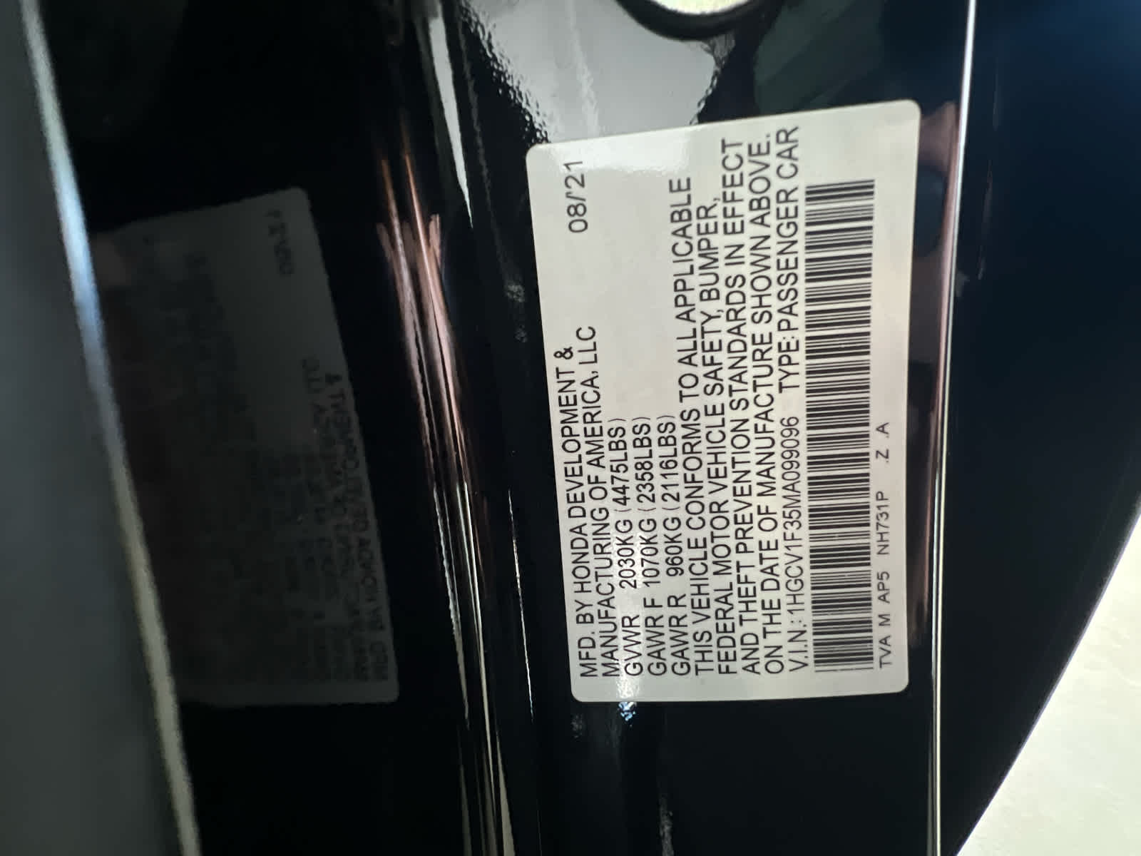 2021 Honda Accord Sport 1.5T CVT