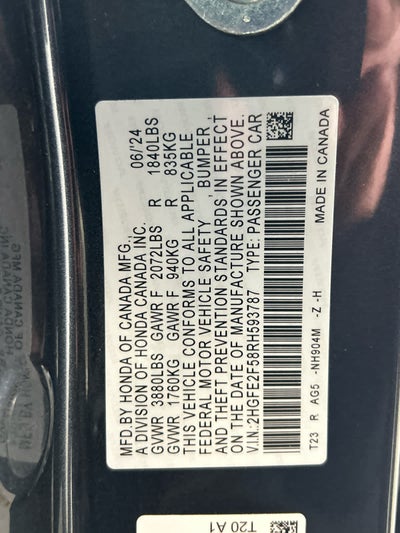 2024 Honda Civic Sport CVT