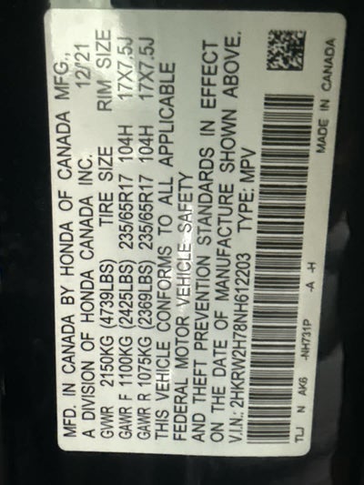 2022 Honda CR-V Special Edition AWD