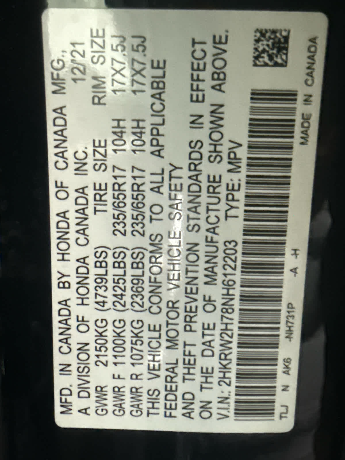 2022 Honda CR-V Special Edition AWD