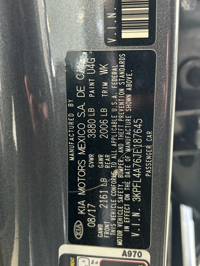 2018 Kia Forte S Auto