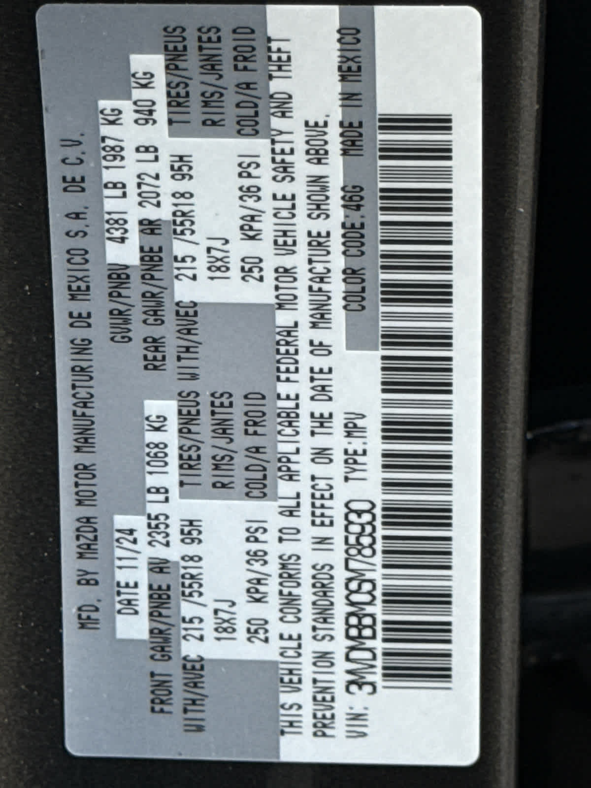 2025 Mazda Mazda CX-30 2.5 S Select Sport AWD