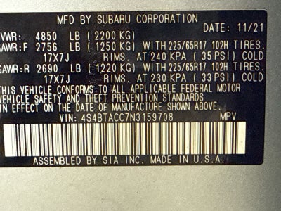 2022 Subaru Outback Premium CVT