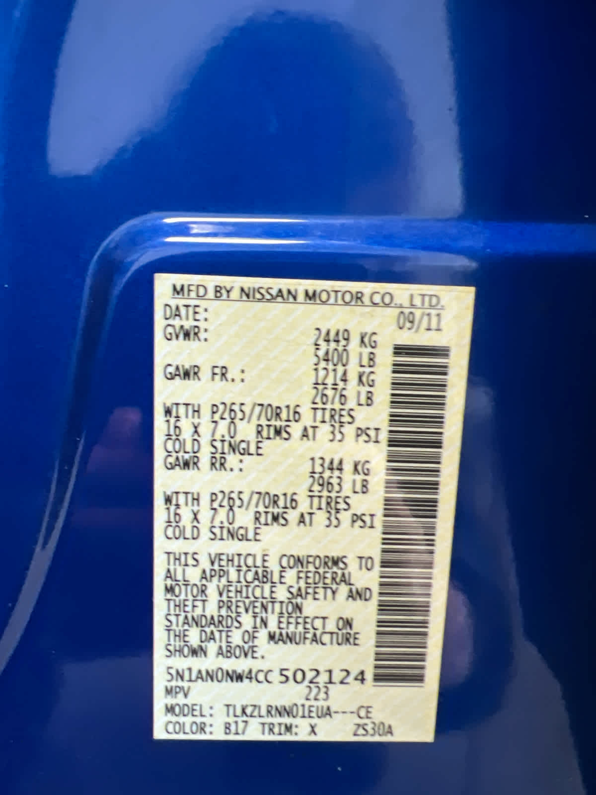 2012 Nissan Xterra 4WD 4dr Auto S