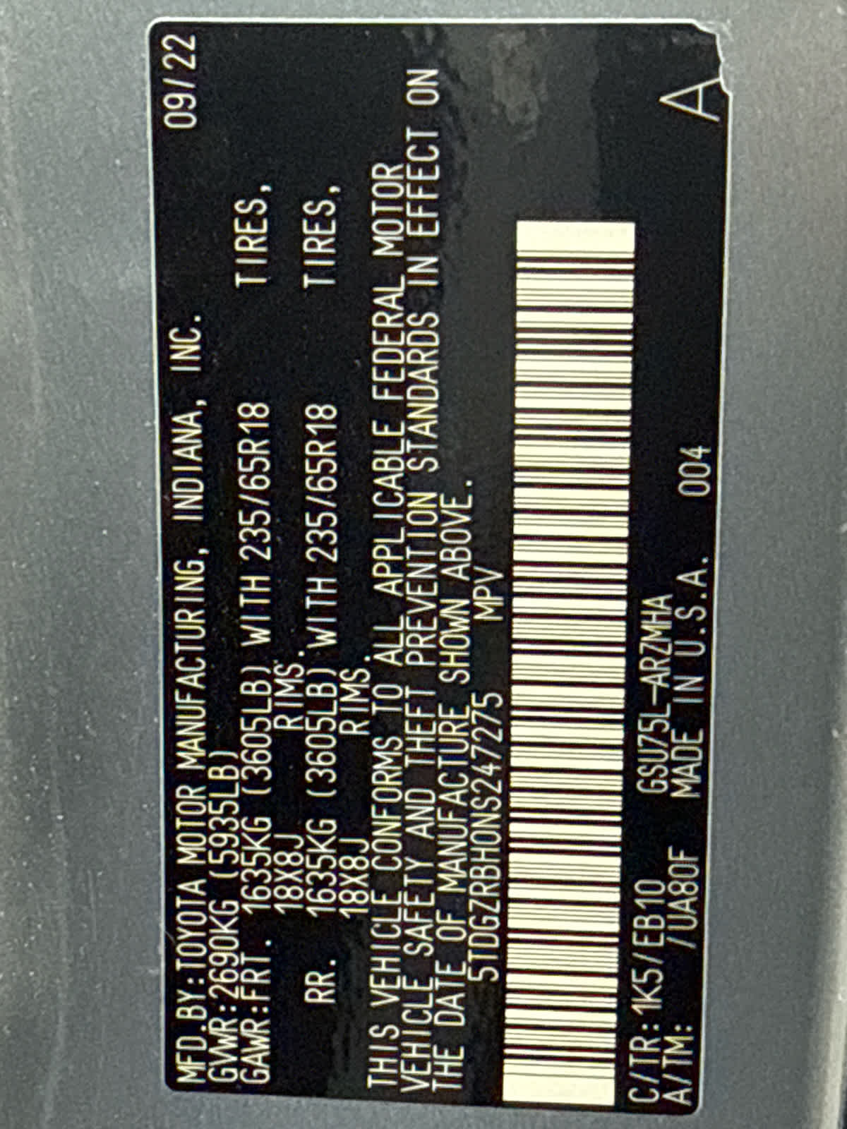 2022 Toyota Highlander XLE AWD