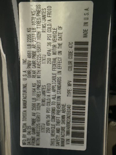 2025 Mazda Mazda CX-50 2.5 S Preferred Package AWD