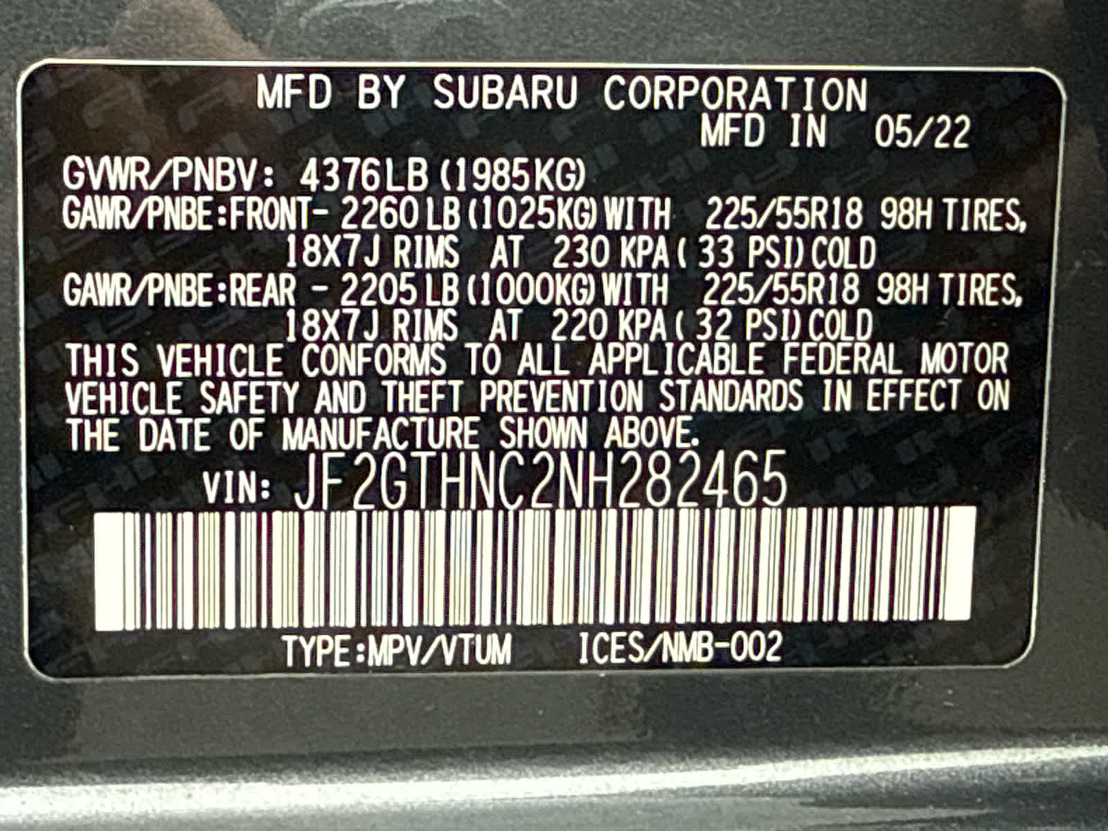 2022 Subaru Crosstrek Limited CVT