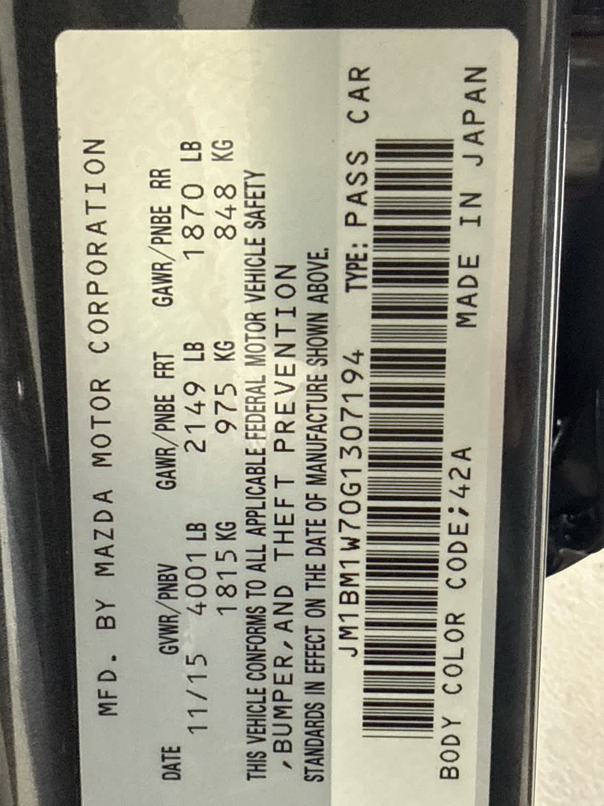 2016 Mazda MAZDA3 4dr Sdn Auto i Touring