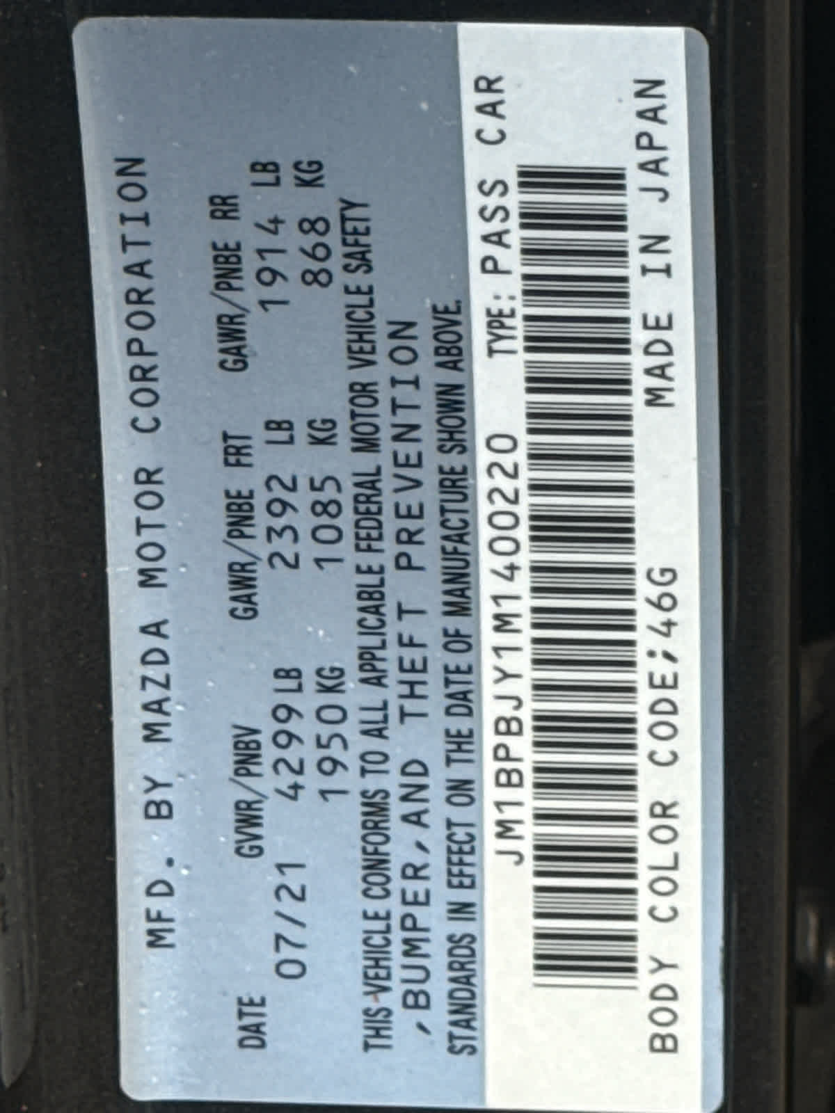 2021 Mazda Mazda3 Hatchback 2.5 Turbo Auto AWD