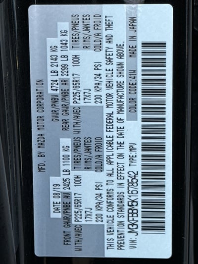 2019 Mazda Mazda CX-5 Sport AWD