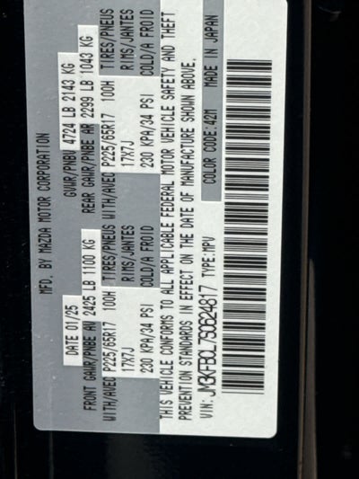 2025 Mazda Mazda CX-5 2.5 S Preferred Package AWD