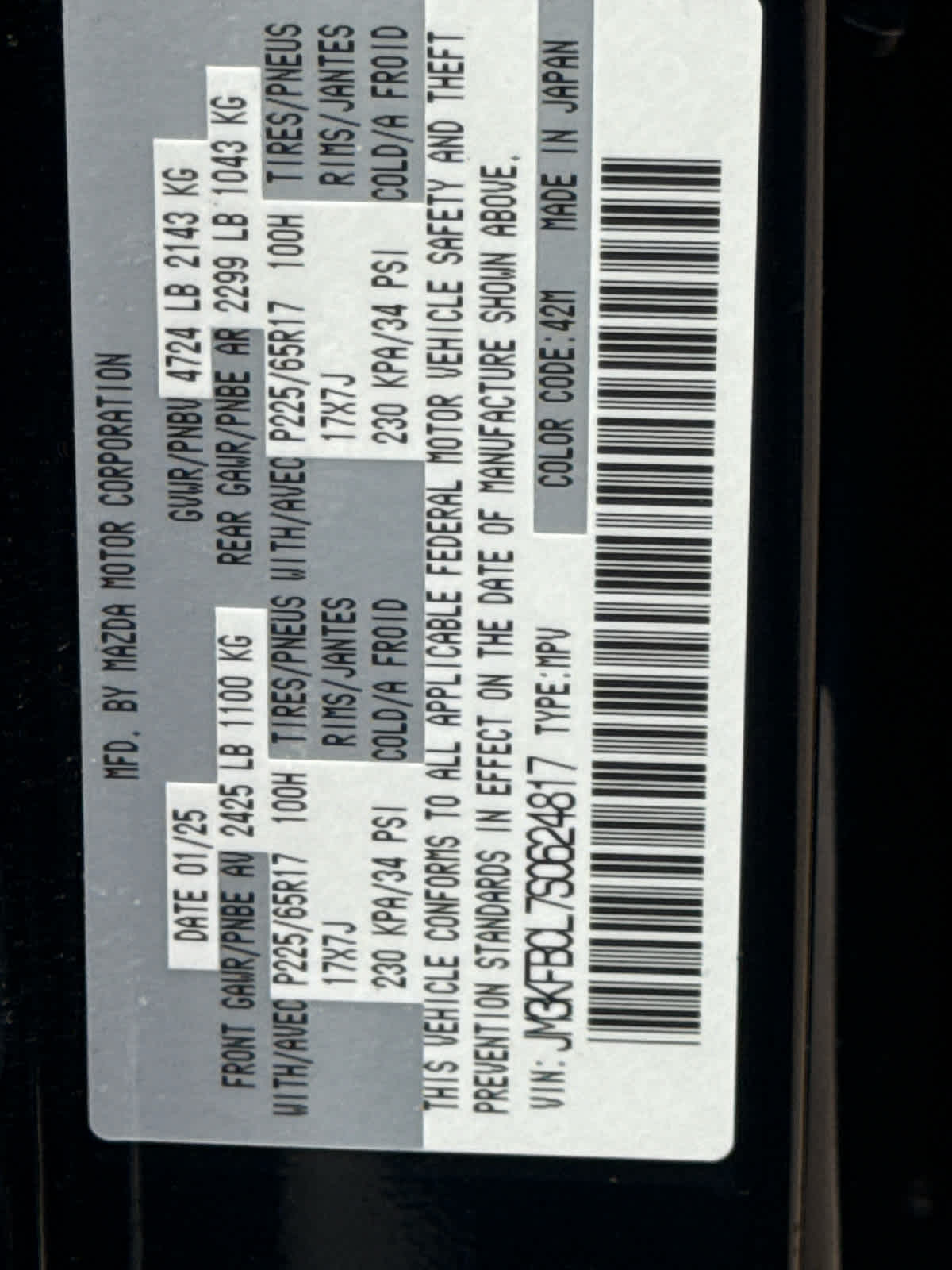 2025 Mazda Mazda CX-5 2.5 S Preferred Package AWD