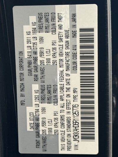 2024 Mazda Mazda CX-90 3.3 Turbo Select AWD