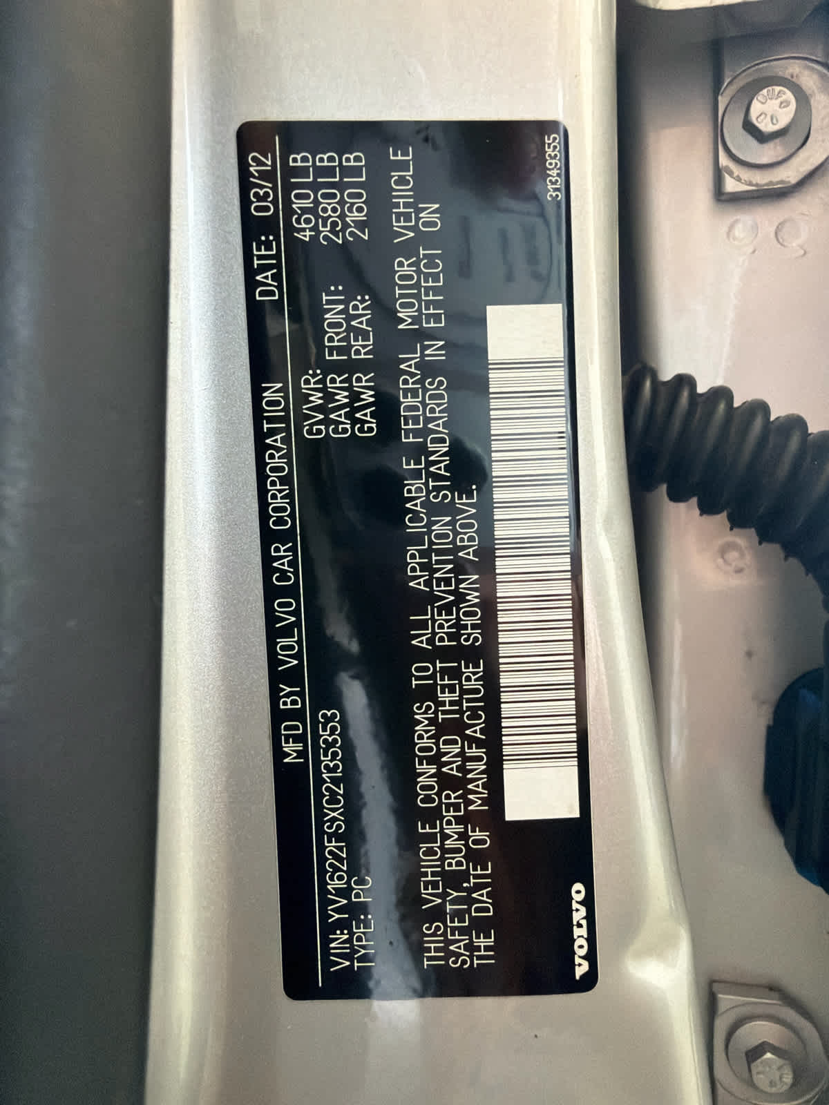 2012 Volvo S60 FWD 4dr Sdn T5 w/Moonroof