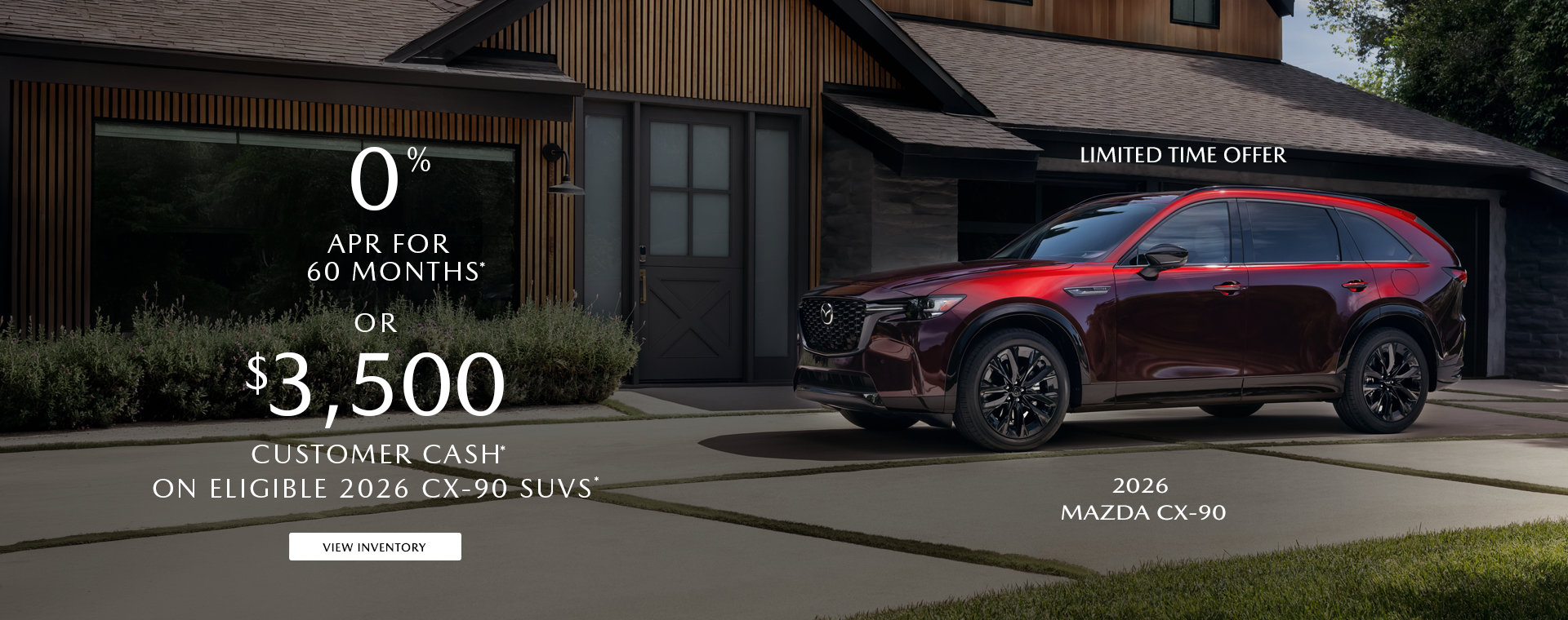 0% for 60 Months or $3,500 Customer Cash Oct 26