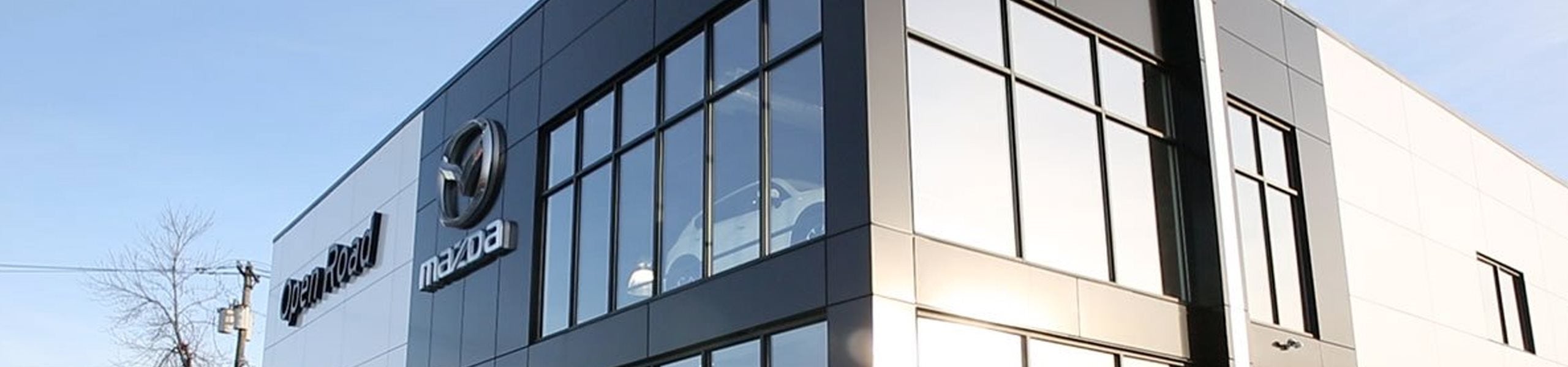 Outside of Open Road Mazda dealership 